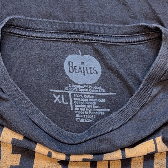 2012 The Beatles Gray Rock Band Apple T Shirt Men's, Size XL - Picture 4 of 5